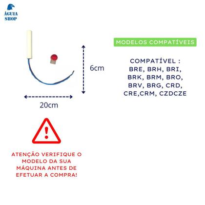 Imagem de Sensor Temperatura Geladeira Consul Crd37 Crd36 Crd45 Crd48