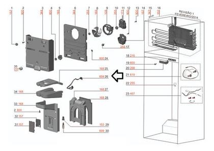 Imagem de Sensor Temperatura Geladeira Df36a Electrolux 64500479