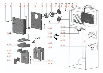 Imagem de Sensor Temperatura Geladeira Df36a Electrolux 64500479