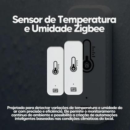Imagem de Sensor Temperatura Umidade Zigbee Weg Home Smart Inteligente Branco