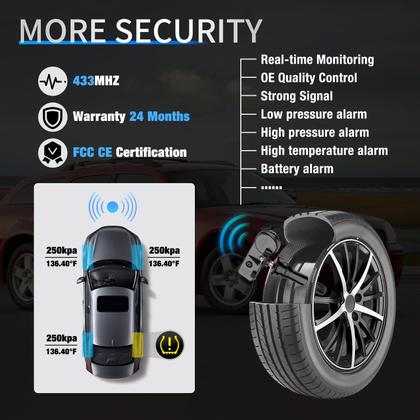 Imagem de Sensor TPMS Nilight compatível com Dodge Chrysler 2008-2010