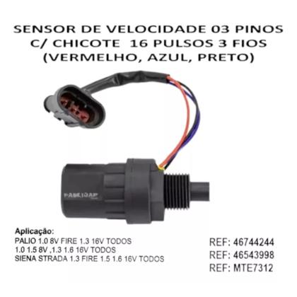 Imagem de Sensor Velocidade Fiat Uno 2000 2001 2002 2003 1.0 8v 2003