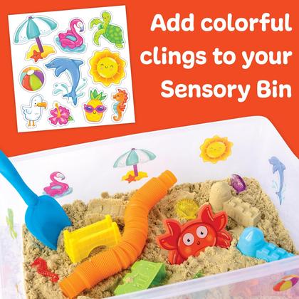 Imagem de Sensory Bin Creativity para crianças na praia com brinquedos para mais de 3 a 4 anos