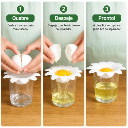 Imagem de Separador de Clara e Gema Prático em Formato de Flor