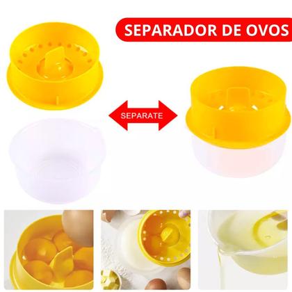 Imagem de  Separador De Ovos E Gemas Com Recipiente Coletor Plástico