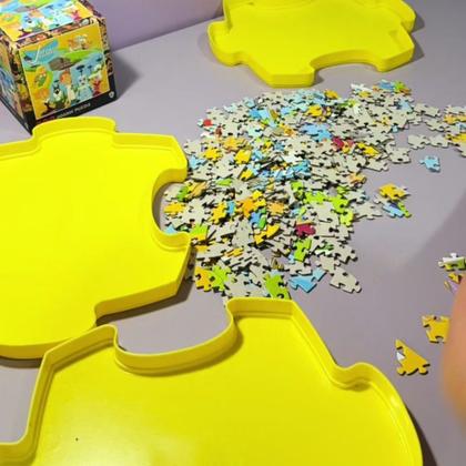 Imagem de Separador de Pecas Amarelo para Quebra-Cabeca Puzzle Grow 02530