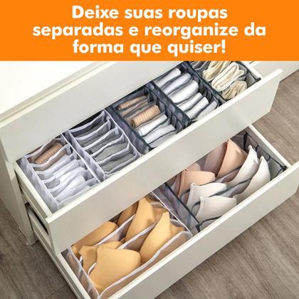 Imagem de Separador Organizador Roupas 6 Nichos Resistente Uso Geral