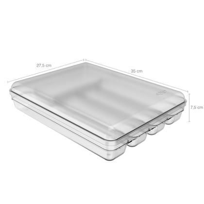 Imagem de Separador Porta Talheres com Tampa Organizador de Gaveta Multiuso Logic