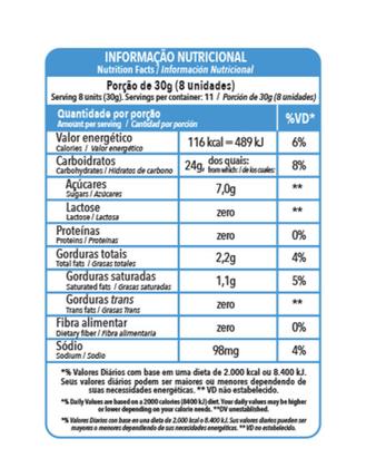 Imagem de Sequilhos Sabor Leite Zero Glúten Zero Lactose Nazinha 300g - Kit com 3 uni