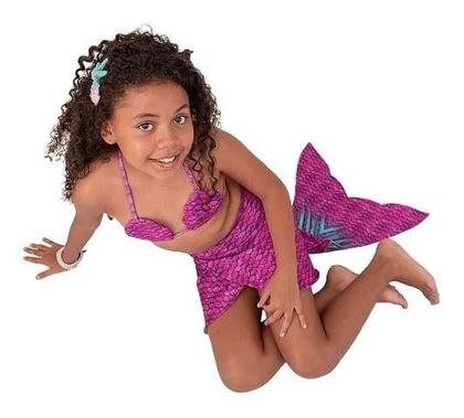 Imagem de Sereia Mini Biquíni Saia Cauda Saída De Praia Peixe Yara