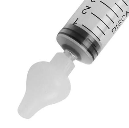 Imagem de Seringa 10ml Aspirador Nasal Para Bebe Com Ponta de Silicone 2 Unidades