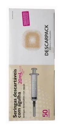 Imagem de Seringa 20ml slip com agulha 25x0,7 slip kit 200un-descarpack