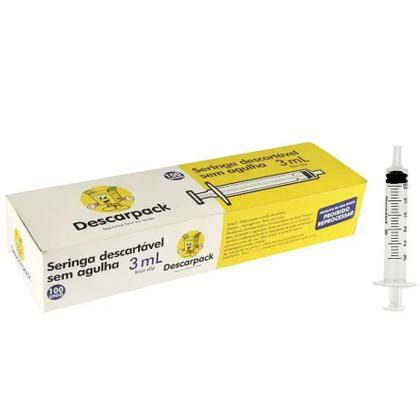 Imagem de Seringa 3ml sem agulha slip kit 200un  - descarpack