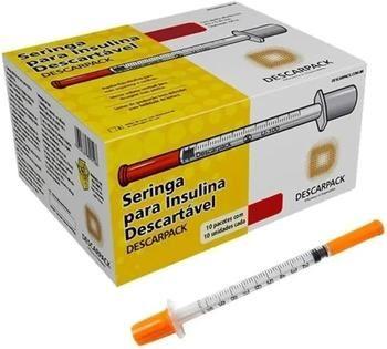 Imagem de Seringa Descarpack 31G 1ml 6,0x0,25mm Fixa 100 Unidades