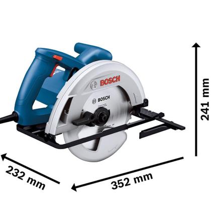 Imagem de Serra Circular 184mm 1300W GKS 130 com Disco e Estojo Brocas e Pontas 30 Peças BOSCH