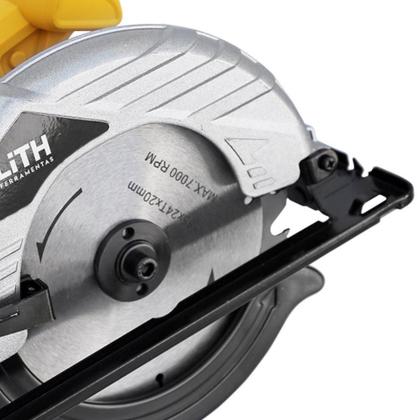 Imagem de Serra Circular 220V 7.1/4 Polegadas 185mm 1400W para Madeira 4500rpm Profissional Lith