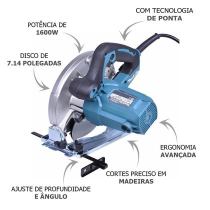 Imagem de Serra Circular 7.14 1600W 127V Makita HS7010