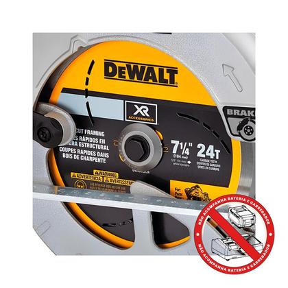 Imagem de Serra circular á bateria dewalt 7-1/4" dcs570b-b3 20v max