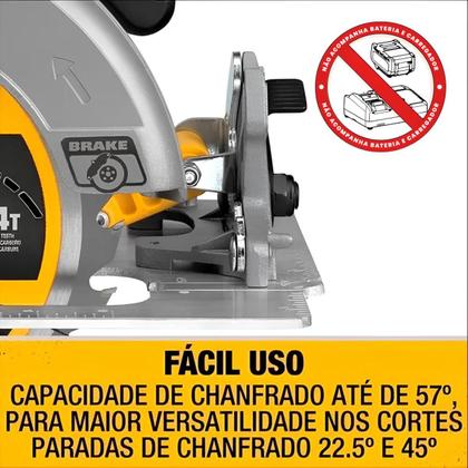 Imagem de Serra circular á bateria dewalt 7-1/4" dcs570b-b3 20v max