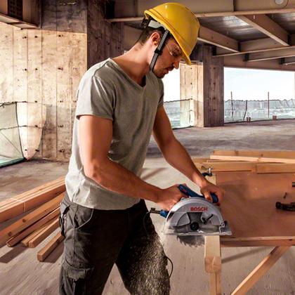 Imagem de Serra Circular Bosch Para Madeira Gks 150 1500w Azul 127v Com Disco