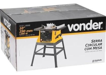 Imagem de Serra Circular Com Mesa Scv 1800 Vonder 10 Polegadas 220v 60hz