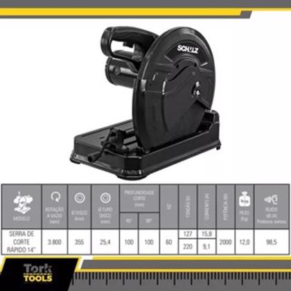 Imagem de Serra Circular Corte Ráp Policorte 14'' 2000w Sps2000 Schulz 220v