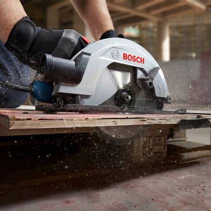 Imagem de Serra Circular Elétrica 1300w Gks130 Bosch Profissional Com Disco 220v