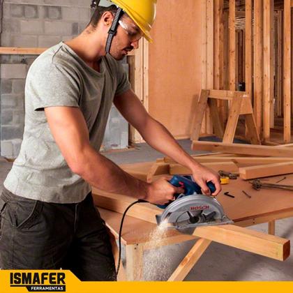 Imagem de Serra Circular Elétrica Bosch Professional Gks 150 184mm 1500w Azul 110v