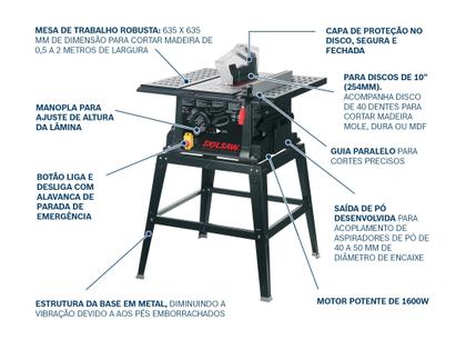 Imagem de Serra Circular Mesa C/Bancada 10"Pol. 1600W 220v Skil 3610