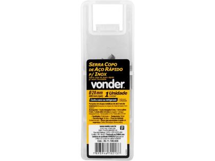 Imagem de Serra Copo Aço Rápido 28mm Para Inox - Vonder