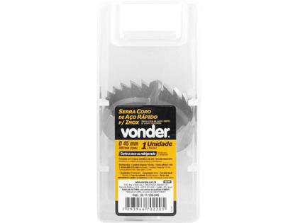 Imagem de Serra Copo Aço Rápido 45mm Para Inox - Vonder