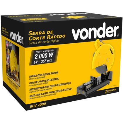 Imagem de Serra de Corte Rápido 14", 2.000 W, SCV 2000, 220 V~, Vonder 220 V~ OstenVonder
