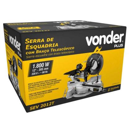 Imagem de Serra de Esquadria 12" com Braço Telescópico SEV 2012T Plus  1800W 220V