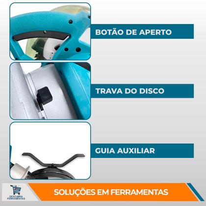Imagem de Serra De Esquadria MLS100 Makita 1500W 4200RPM Disco 255MM Corte Chanfrado Guia Auxiliar Freio Instantâneo Aspiração Pó Carpintaria Marcenaria