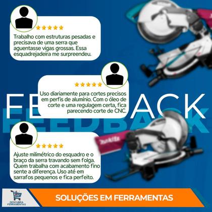 Imagem de Serra De Esquadria MLS100 Makita 1500W 4200RPM Disco 255MM Corte Chanfrado Guia Auxiliar Freio Instantâneo Aspiração Pó Carpintaria Marcenaria