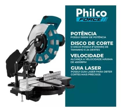 Imagem de Serra de Meia Esquadria PSE1500W Philco - 110v