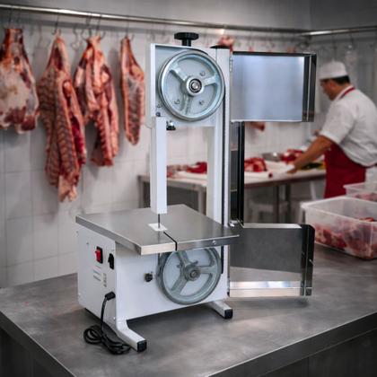 Imagem de Serra Fita de Bancada Açougue Carne Osso 1,46 Semi Inox Leggero