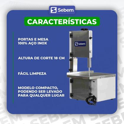 Imagem de Serra Fita Profissional Para Carne E Osso Bancada Sebem