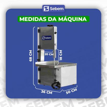 Imagem de Serra Fita Profissional Para Carne E Osso Bancada Sebem