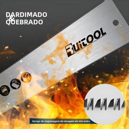 Imagem de Serra Manual Japonesa Com Dentes De 3 Lados Em Aço SK5, Cabo Antiderrapante, Lâmina Substituível,