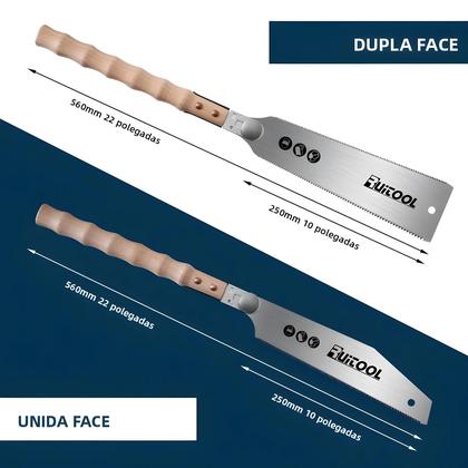 Imagem de Serra Manual Japonesa Com Dentes De 3 Lados Em Aço SK5, Cabo Antiderrapante, Lâmina Substituível,