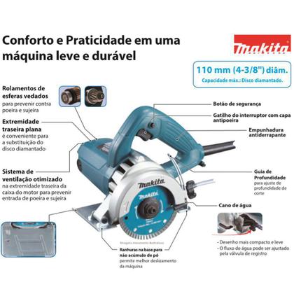 Imagem de Serra Marmore 4.3/8 4100Nh3Zx2 Makita + Acessórios 220V