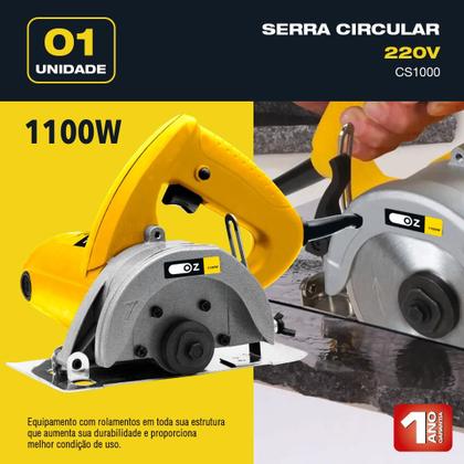 Imagem de Serra Mármore 4.3/8 Pol 110mm 1100w 220v Mc1000 Oz