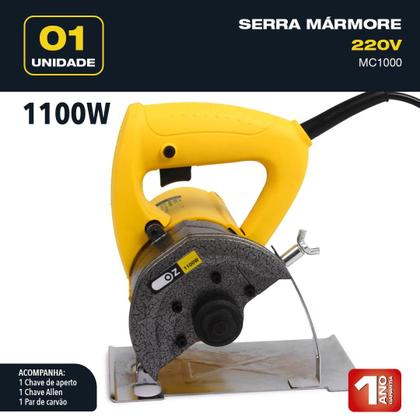 Imagem de Serra Mármore 4.3/8 Pol 110mm 1100w 220v Mc1000 Oz