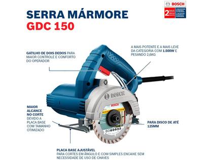 Imagem de Serra Mármore Elétrica Bosch GDC 150 Titan 125mm 1500W 1 Velocidade