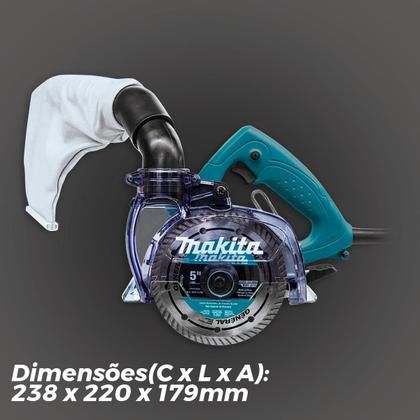 Imagem de Serra Mármore Makita 4100KB 1450W Disco 125MM com Coletor de Pó