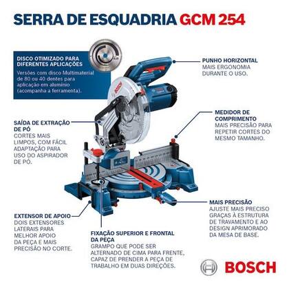 Imagem de Serra Meia Esquadria Gcm 254 Disco Madeira 220v 0601b520e1