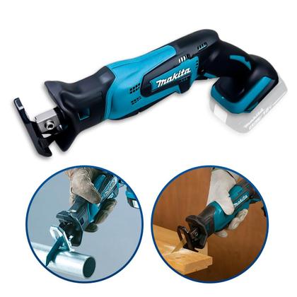 Imagem de Serra Sabre à Bateria Makita DJR185Z 18V 50mm Sem Bateria Encaixe Parafuso Alumínio Inox Madeira Metal Pedreiros Construção Civil Marcenaria Original