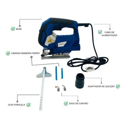 Imagem de Serra Tico Tico C/ Motor 220V 800w Menegotti Mst-80