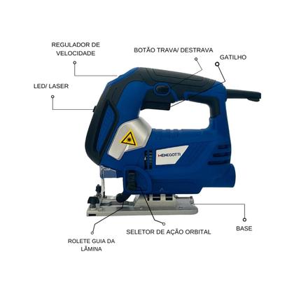 Imagem de Serra Tico Tico C/ Motor 220V 800w Menegotti Mst-80